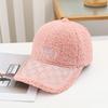 New Winter Women's Hat Versatile Imitation Lamb Fur Thickened Warm Baseball Cap for Women Fashionable Women's Black Baseball Cap