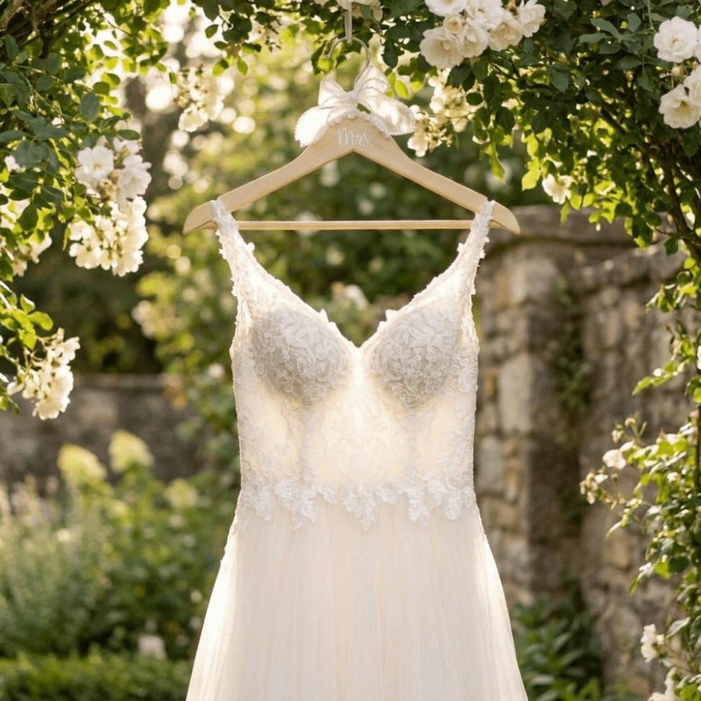 Adorned with Pearls Wooden Hanger Space-Saving Wedding Dress Hanger  Bridal Shower