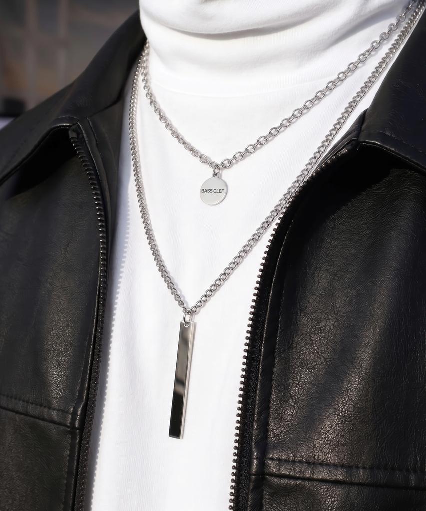 Bassclef Men'S Necklace Stick Chain Clef Stick Set C Nec