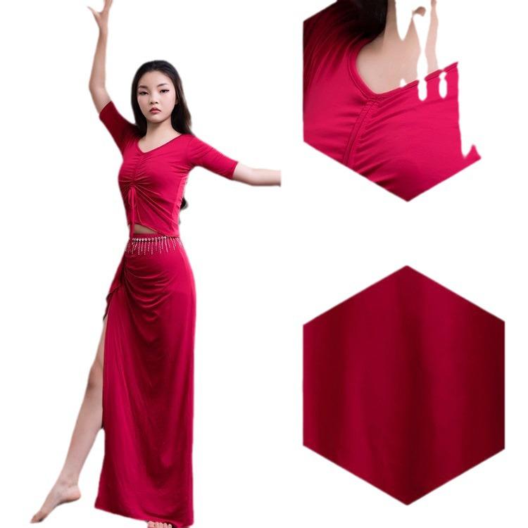 Ensemble de Danse du Ventre Modal Grande Taille: Costume de Performance Minceur Automne/Hiver