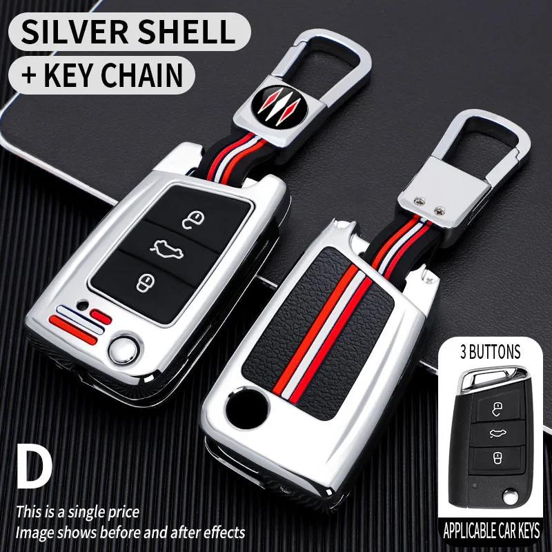 Car Key Cover For Volkswagen VW Polo Golf 7 MK7 Tiguan Passat For Skoda Octavia Kodiaq Karoq For Seat Ateca Leon