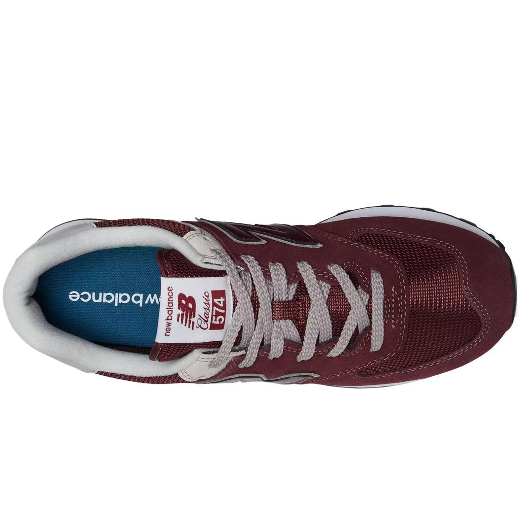 Sneakersy męskie New Balance 574 skórzane buty sportowe bordowe (ML574EVM) 44.0