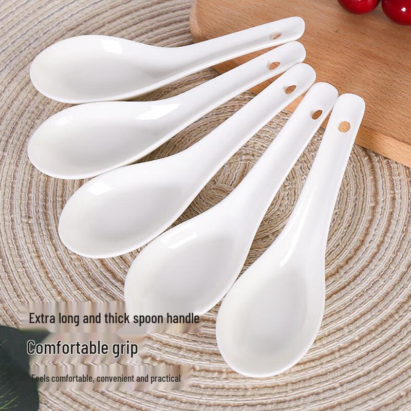 Shu Hua Ceramic Small Spoons 5-Pack