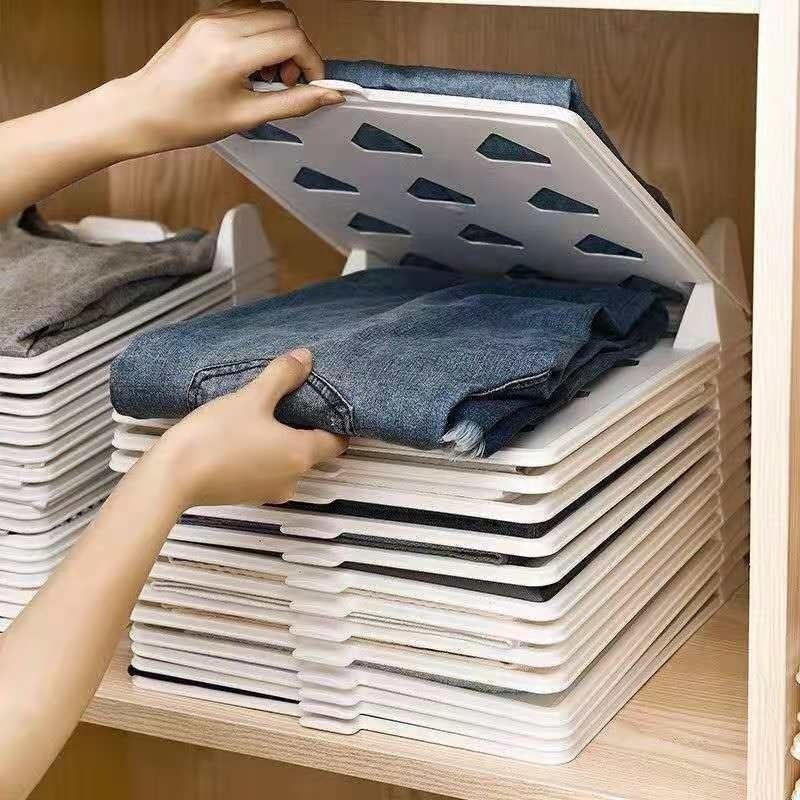 Quick Clothes Organization Storage Folding Board Wrinkle Resistant Pants Sorting Lazy Folding Shirts