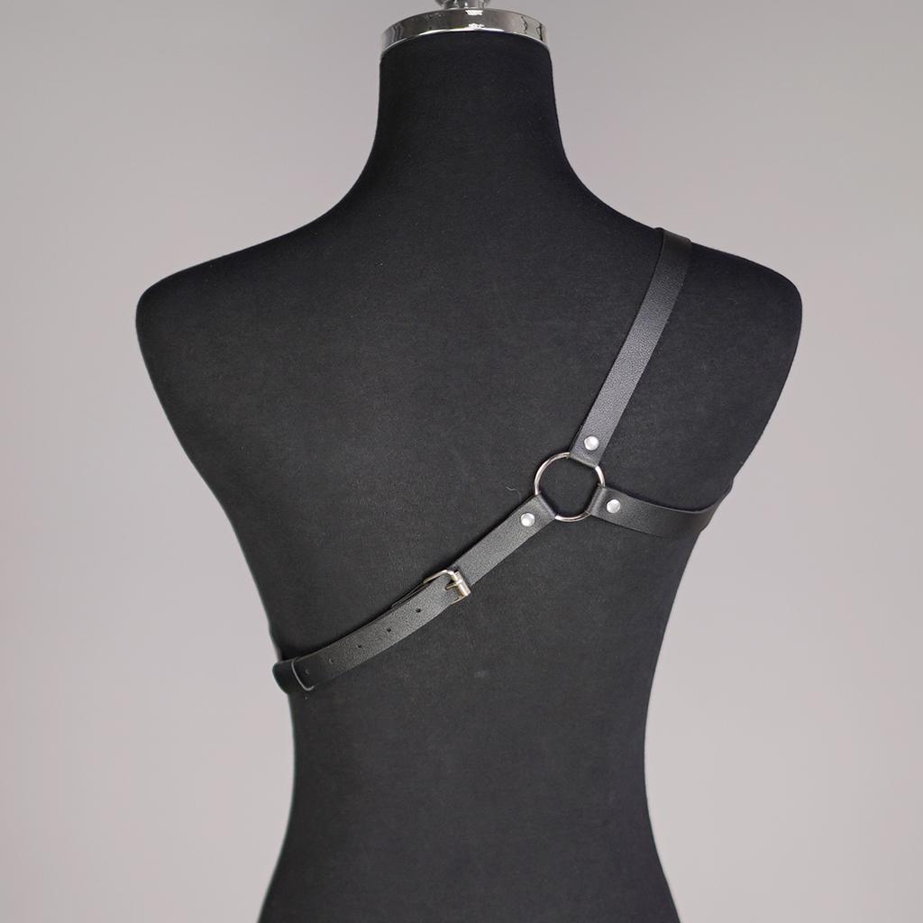 Adjustable Leather Body Chest Harness, Sexy Lingerie Accessory for Women, Perfect for Raves, Parties, and Dance