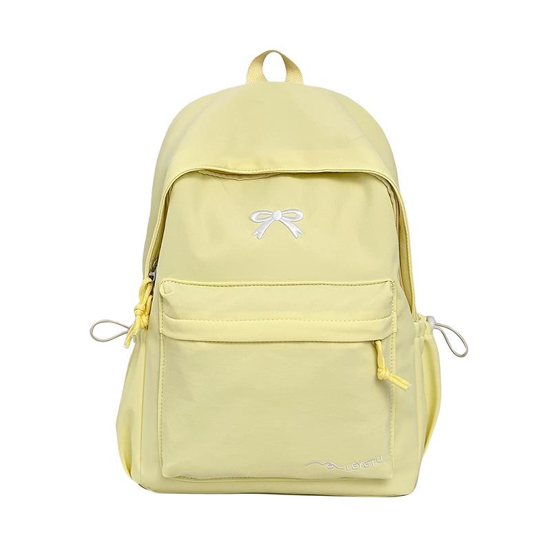 Schoolbag College Student Backpack Junior High School Student Computer Bag Korean Version Simple Girl Bow School Bag Large Capacity Backpack Female