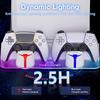 TUODES Wall Mount With Controller Charging Dock RGB Color Stable Metal Stand Charge Station For PS5 / PS5 Pro / Ps5 Slim