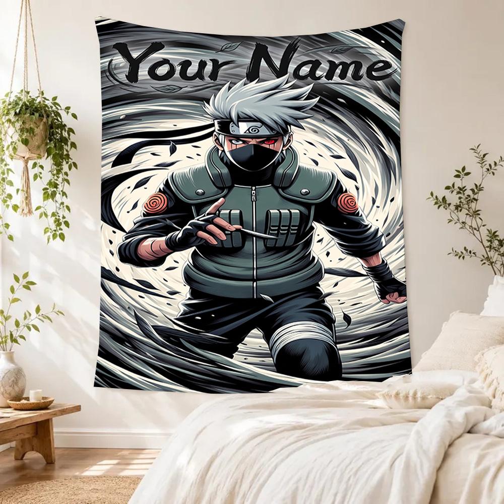 Naruto Character Custom Tapestry Customizable Wall Tapestry Vibrant Fade-Resistant Print Perfect for Gift Wrapping Multi-purpose for All Occasions