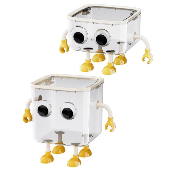 Cute Desktop Trash Can Large Capacity Transparent Design Cartoon Shape Small