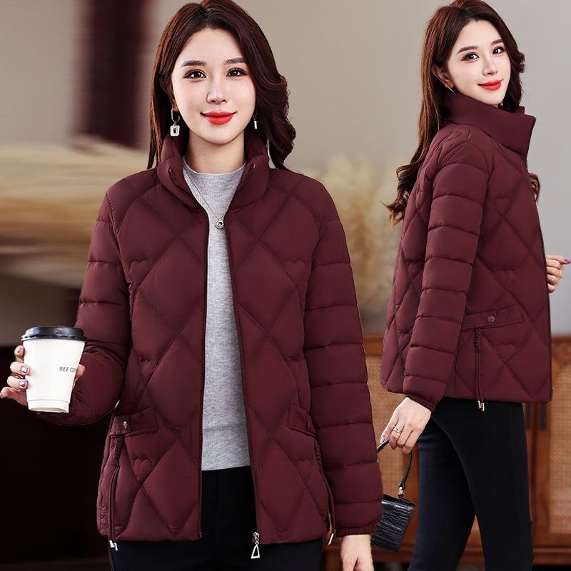 Winter Clothes Small Mother Clothes Short Thickened Down Cotton Clothes Medium Old Man Large Size Jacket Warm Stand-up Collar Cotton Clothes