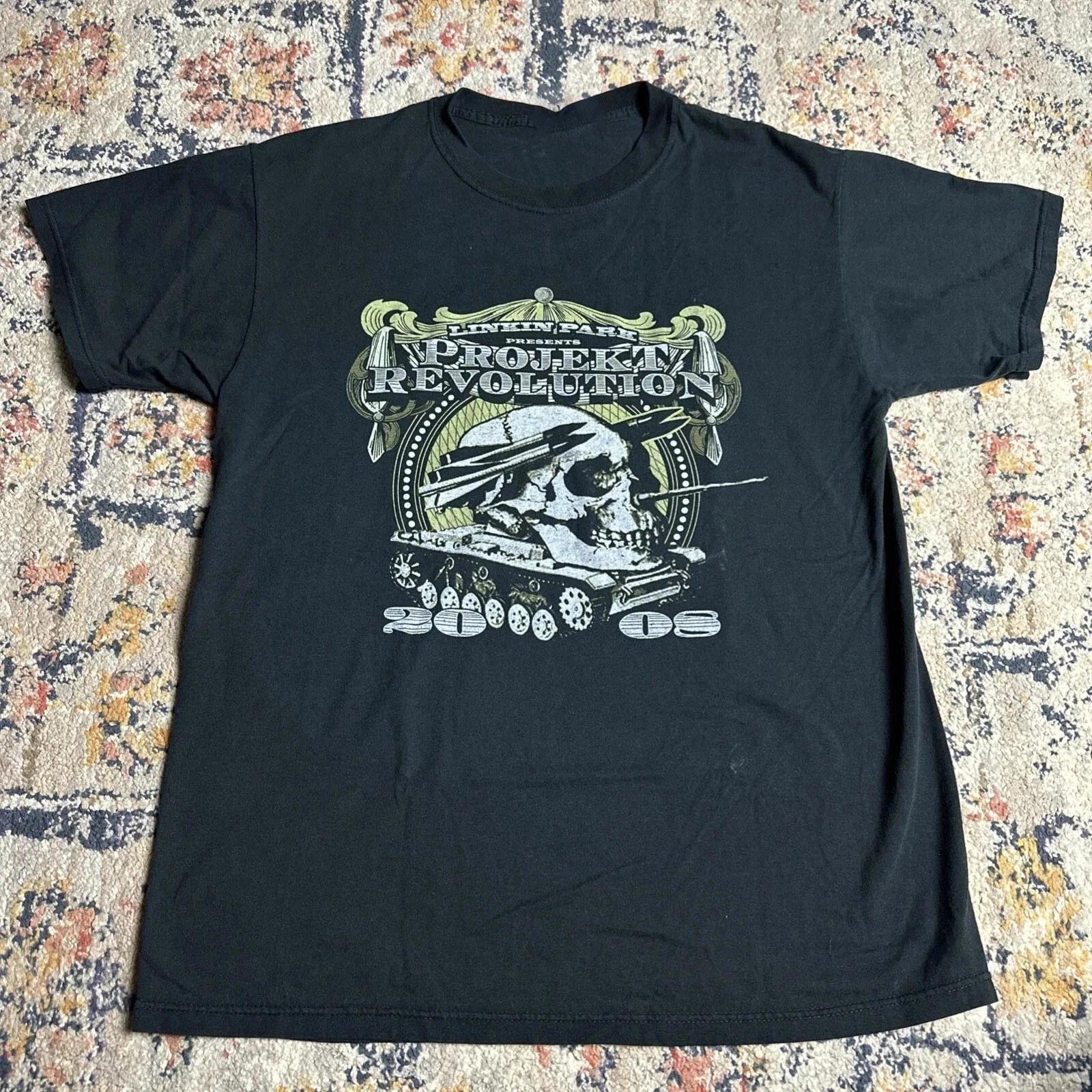 Vintage Inspired 2008 Projekt Revolution Local Crew Rock T-Shirt BESTSELLER S