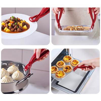 2pcs Dopamine Pot Gripper Plastic Household Heat-Resistant Grip Hot Plate Gripper Non-Slip Anti-Scalding Clip