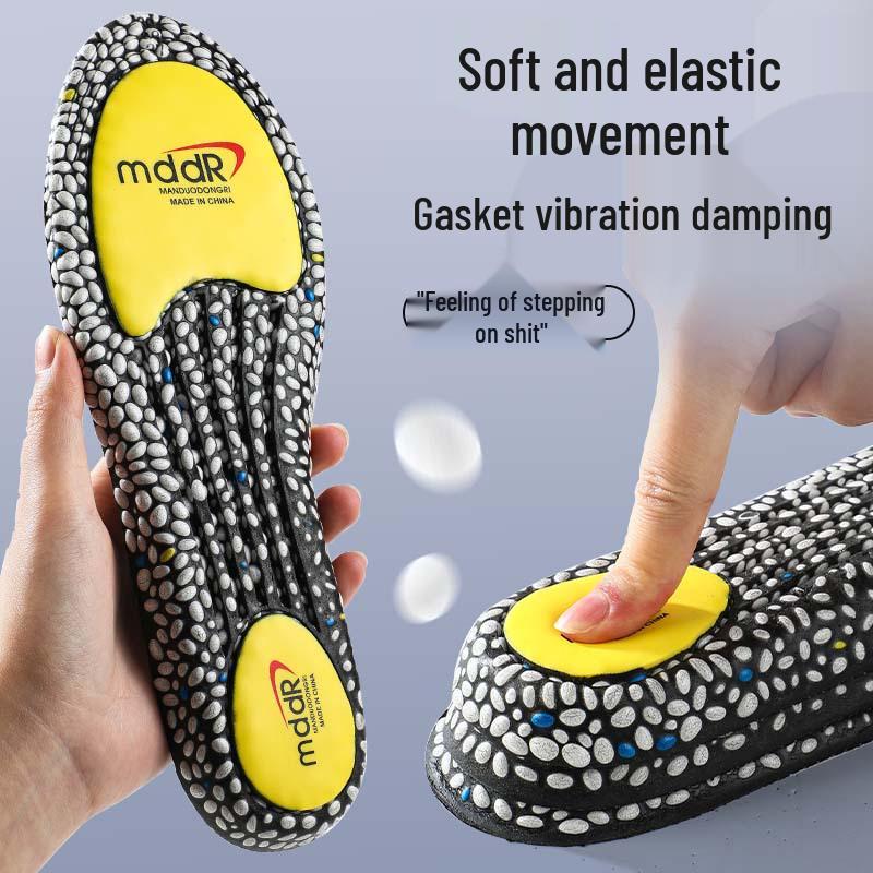 3A Grade Antibacterial Breathable Sports Insole: Comfortable, Sweat-Absorbent, High Elastic, Shock-Absorbing for Running, Basketball, and Badminton