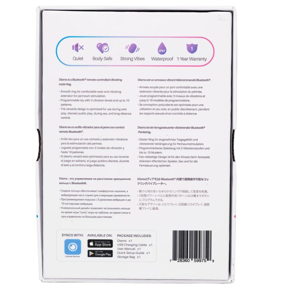 Lovense - Diamo App-Controlled Vibrating Cock Ring