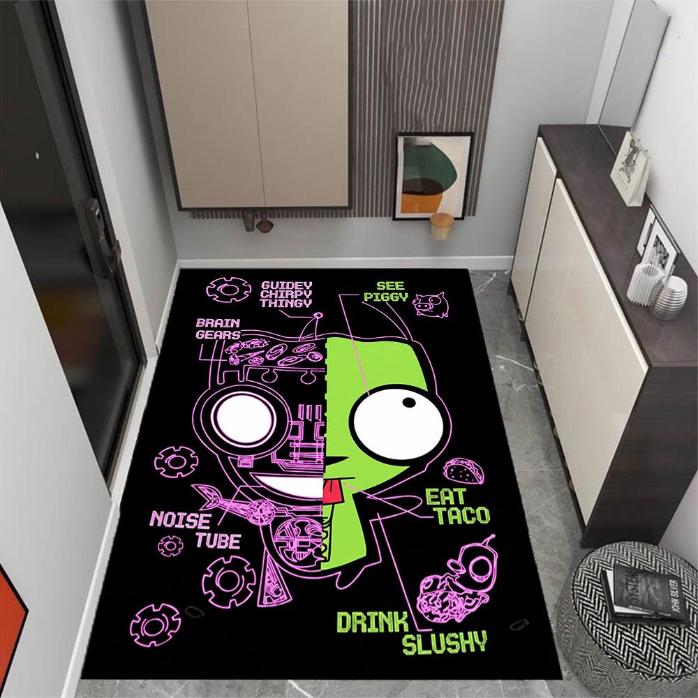 Zombie Invasion Carpet Suitable for Playrooms Balcony Game Room Dormitory Anti-slip Rug Office home decor Best for Christmas