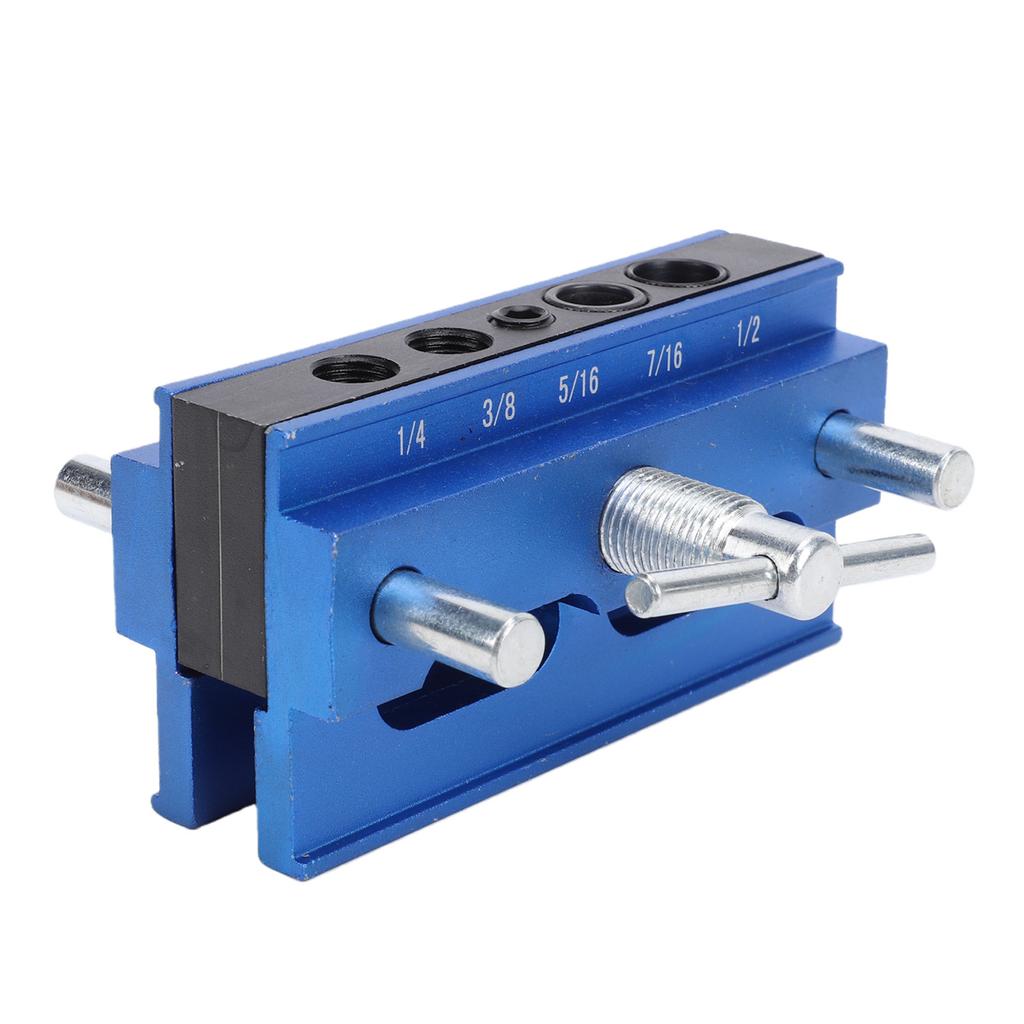 Self Centering Dowel Jig with 6 Bushings Adjustable Width Wood Doweling Drill Guide Block for Woodworking Biscuit