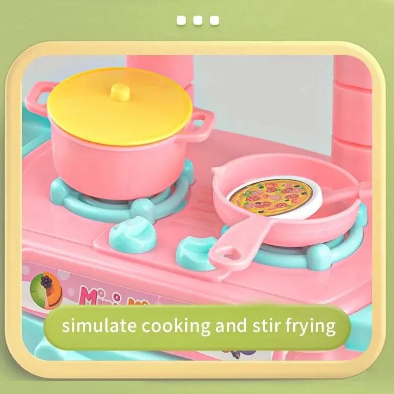 Mini köksbänk Leksaker Simulerad Barn Låtsaslek Hus Rollspel Låtsaslek Matlagning Mat Leksaksset Pojke Flicka Gåva Barn