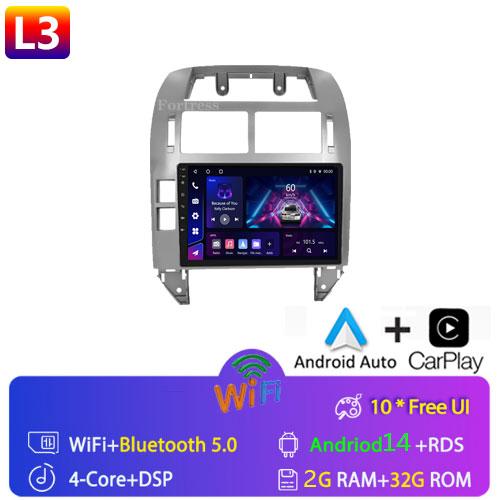 Fortress Pentru Volkswagen Polo Mk4 2001 - 2011 Radio Auto Android Player Multimedia Carplay Auto Stereo GPS Navi 2din DSP Unitate Principală
