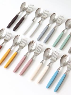 Kamomekitchen 10 COLORS Seagull Kids Spoon and Fork Set 4P