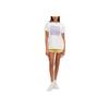 Coach Checkered Round Neck Pullover Short Sleeve T-Shirt Women Tops White CR901-WHT