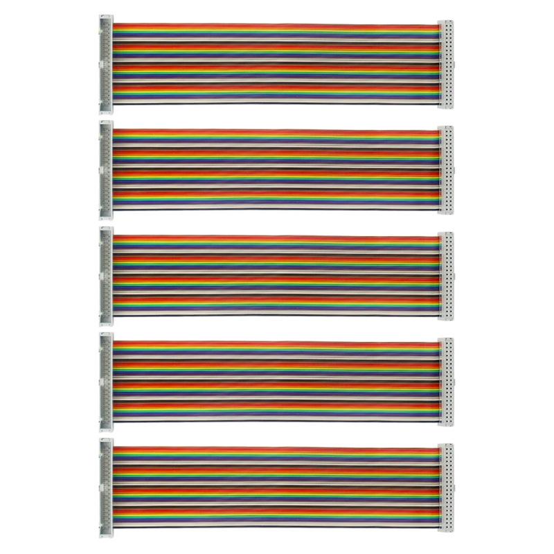 Raspberry Pi GPIO Expansion Board with 20cm 40-Pin Color Ribbon Dupont Cable (Female-to-Female/Male)