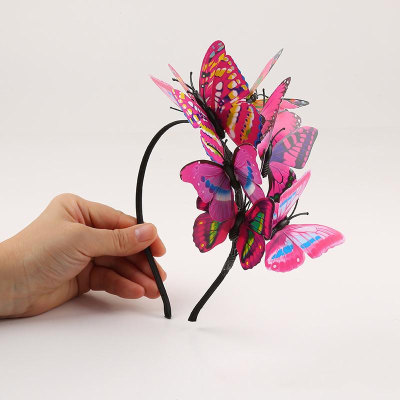 

Різдвяна ручна робота весільний головний убір корейська наречена супер фея жіночий вінок пов язка на голову весільна пов язка на голову з метеликами аксесуари для волосся Headbands