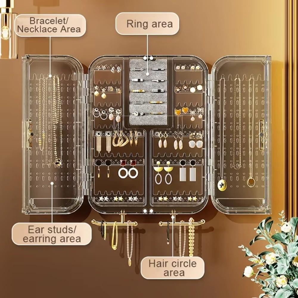 Dustproof Jewelry Box Wall Mounted Jewelry Chest Decor Jewelry Display Rack  Jewelry Storage