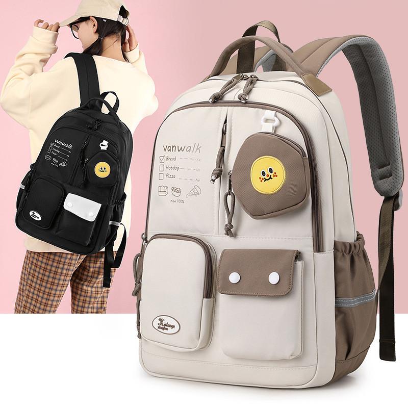 Versatile Nylon Backpack For School And Travel Ideal For Students With Trendy Colors