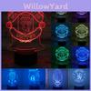 Stylish 3d Visual Impact Football Club Night Light Lamp Base Usb Cable