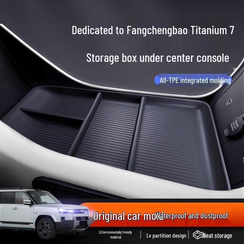 Equation Leopard Titanium 7 Center Console Armrest Storage Box for 2025 Model.