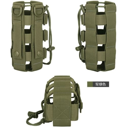 Samcos Water Bottle Cover, Water Bottle Pouch, MOLLE System, Adjustable Bottle Case, MOLLE Compatible, Fits 300ml-800ml Bottles, Easy to Carry (Black)