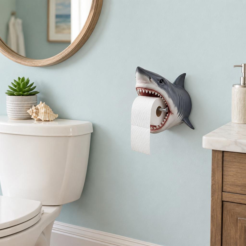 3D Printed Toilet Holder Bathroom Tissue Dispenser Wall Mounted Theme Home Decor for Restroom Kitchen Storage