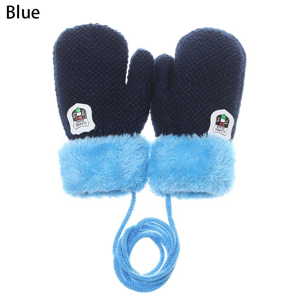 New Hot Cartoon Keep Finger Warm Lovely Kids Gloves Plus Velvet Knitting Mittens Thick