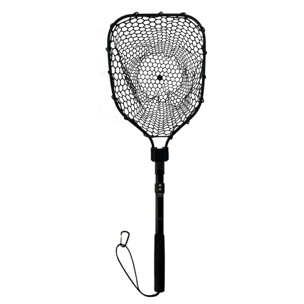 Folding Fishing Landing Net Sturdy Silicone Mesh Strong