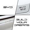 PO2 3D Chrome Metal Car Back Trunk Tailgate Sticker Build Your Dreams  Emblem Badge Decor For BYD Logo HAN TANG ATTO3 E5 E6 S6 S7