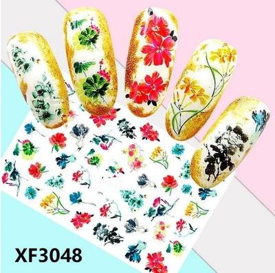 Hot Ultra-thin Gel Nail Stickers with Various Styles of Flower Animal Lip Water Cover Manicure Nail Decoration