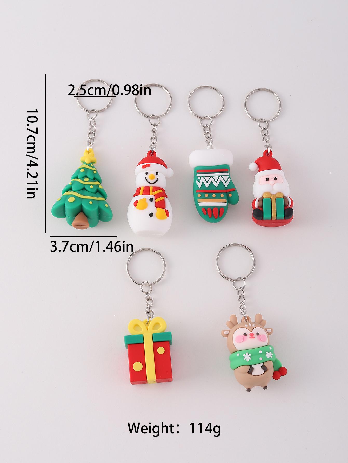 6 шт. ПВХ Рождественская серия подвеска брелок — фото 5