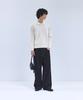 IRONYPORNO WHITELINE 86-Iroj367 Collar Placket Long Sleeve Knit Ivory