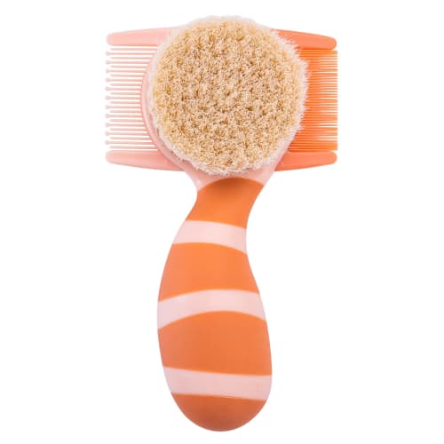 

Hirameki Baby Brush, Baby Hair Brush, Plush Brush, Three-in-One, Newborn Baby Gift, Made with Natural Wool, Baby Brush, Comb, Baby Gift