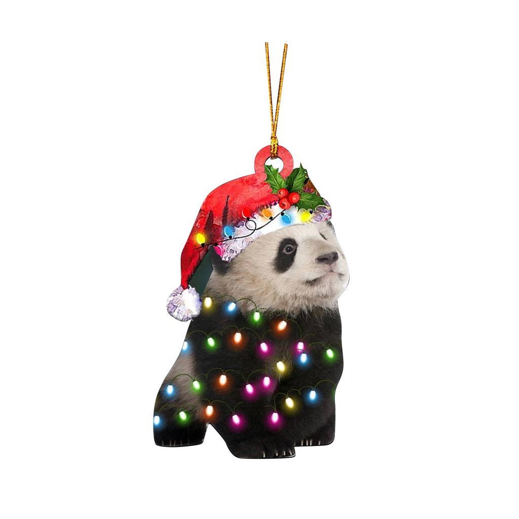 Christmas Tree Ornaments, Acrylic Hanging Xmas Tree Decoration Home Car Backpack Pendant Gift For Kids