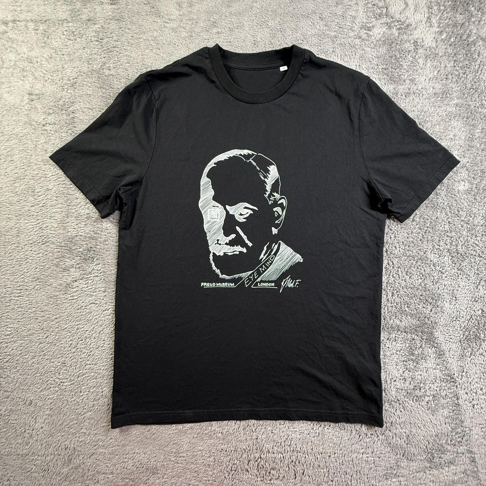 Stanley/Stella Freud Museum London Portrait Tee Organic Cotton M Black Graphic Unisex T-Shirt XXXXL