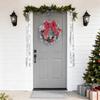 Christmas Door Knocker - Christmas Door Knocker, Realistic Cedar Wreath, Suitable For Home Doors, Walls, Indoor And Outdoor Christmas Decorations.