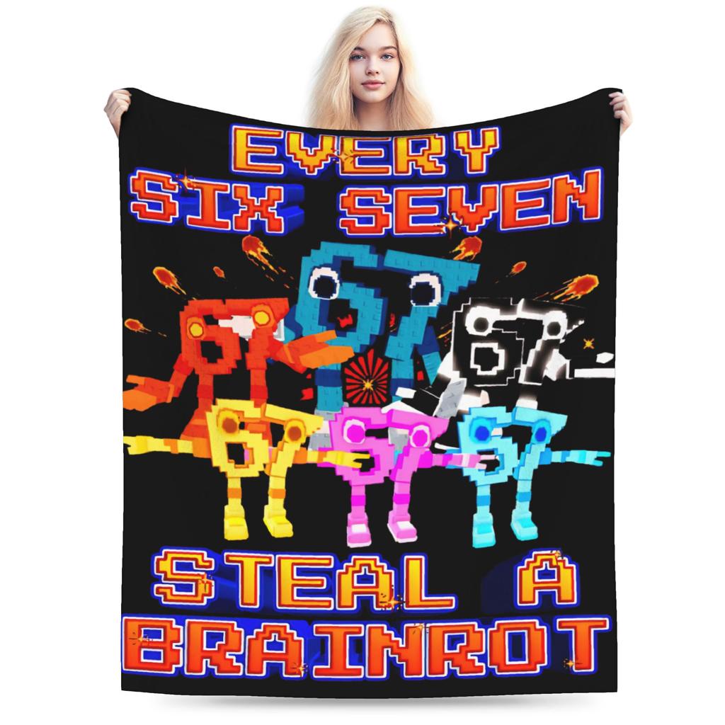 Ballerina Uchina Funny Italian Brainrot Meme Plush Blanket Students Flannel Throw Blanket For Couch Sofa Bed Warm Bedspread