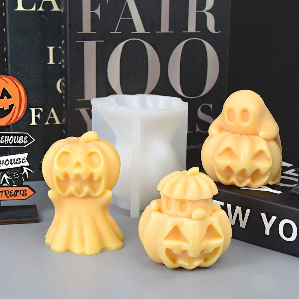 Halloween Ghost Pumpkin Mold 3D Soap Mould Epoxy Resin Candle Mold  Home Decor
