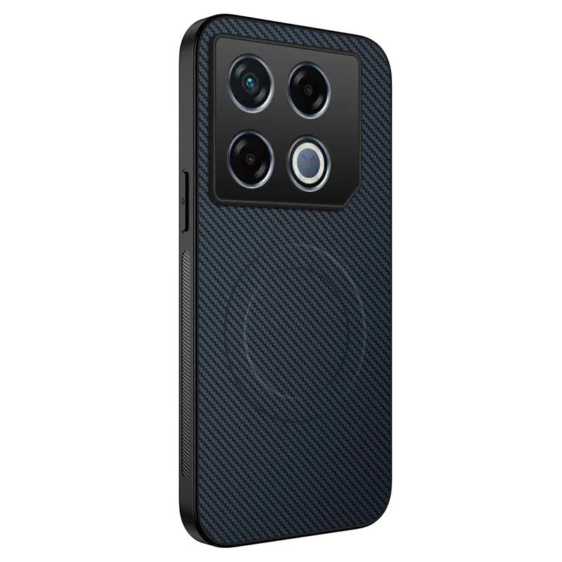 Carbon Fiber Wireless Charging Magnetic Cases ForInfinix GT 30 20 Pro Full Lens Protection Silicone Soft Bumper Cover Phone Case