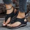 Shoes Female  Flip Flops Women's Sandals Plus Size Casual Sandals Women Appliques Round Toe Buckle Strap Wedges Shoes Women