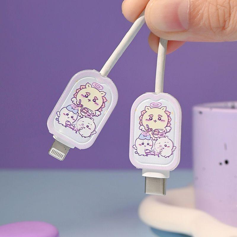 

Защитный чехол для линии передачи данных Cute Food Ikawa Bread Edge для iPhone 15promax 14promax 13promax 15pro 14pro для защитного корпуса зарядного устройства 18/20 Вт D