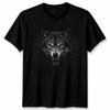 Spiral Forest Wolf Unisex T Shirt Black Cotton Goth Biker Rock Graphic Tee Shirt