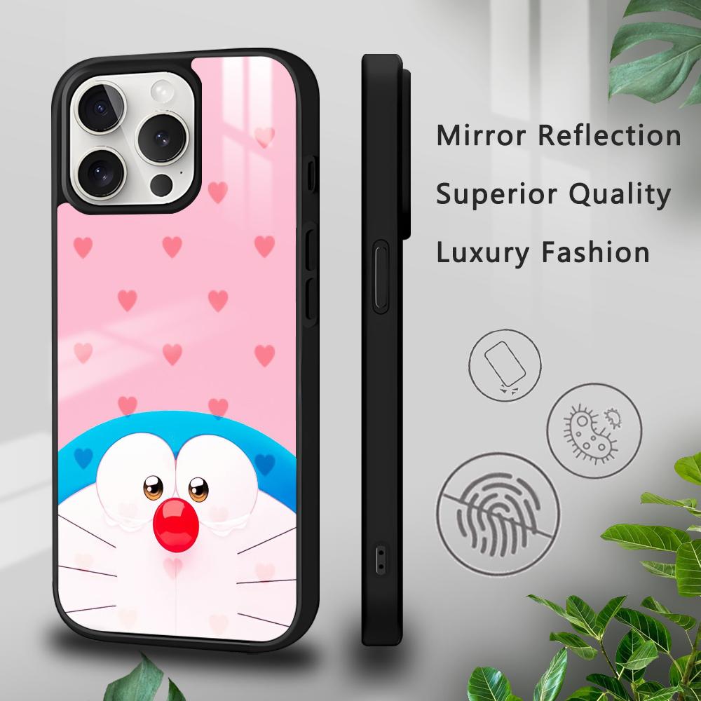 Cartoon D-Doraemon Cute Couple Phone Case For iPhone 16 15 14 13 12 11 Pro Xs Max Mini Plus Celulares Hard Funda