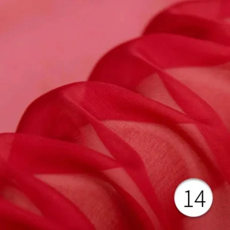 100% hedvábný šifon z moruše na metr pro Hanfu, svatební šaty, pyžama, sukně, šití DIY, tenká látka, prodyšná